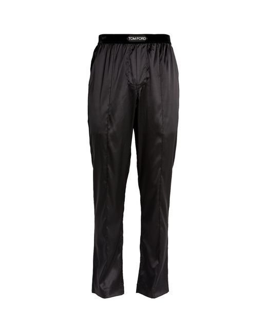 Tom Ford Black Stretch-Silk Pyjama Bottoms for men