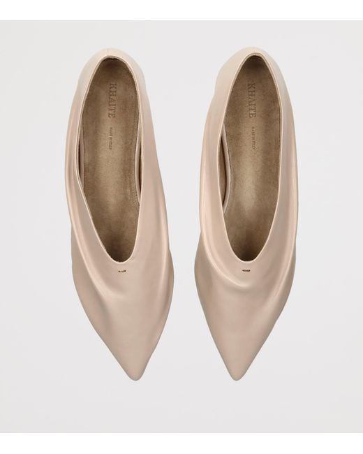 Khaite Natural Leather Miriam Ballet Flats