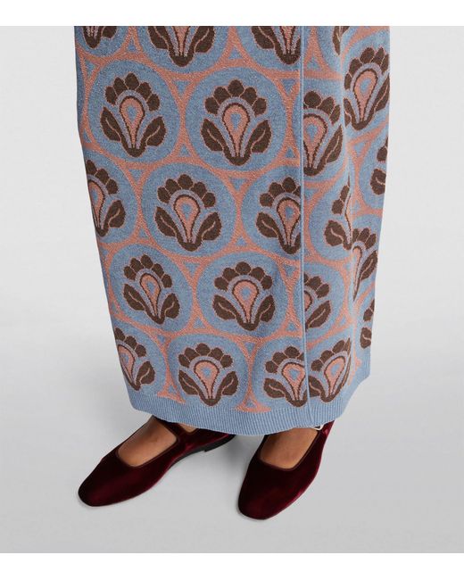 Etro Multicolor Knitted Jacquard Maxi Skirt