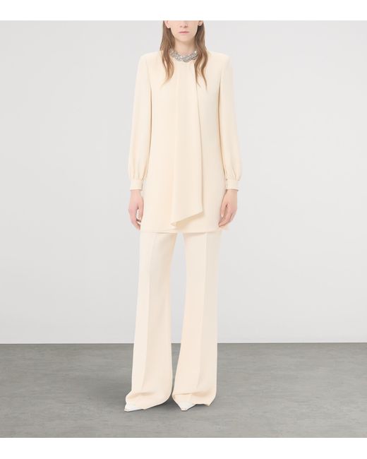 Valentino Natural Silk Tailored Trousers