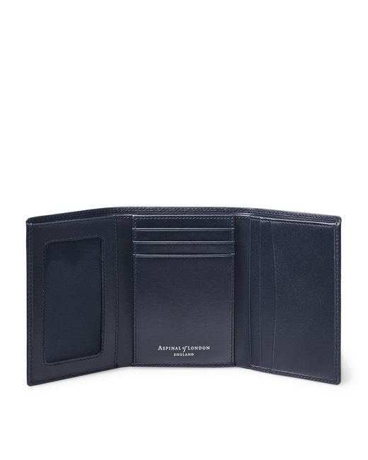 Aspinal Blue Leather Wallet for men