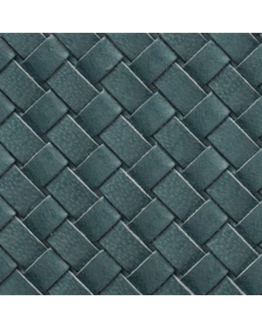 Prada Green Leather Woven Card Holder for men