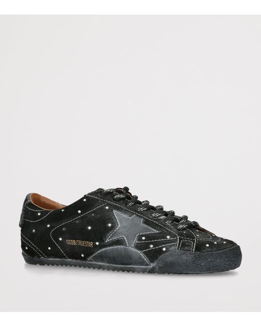 Golden Goose Deluxe Brand Black Suede Embellished True Star Sneakers