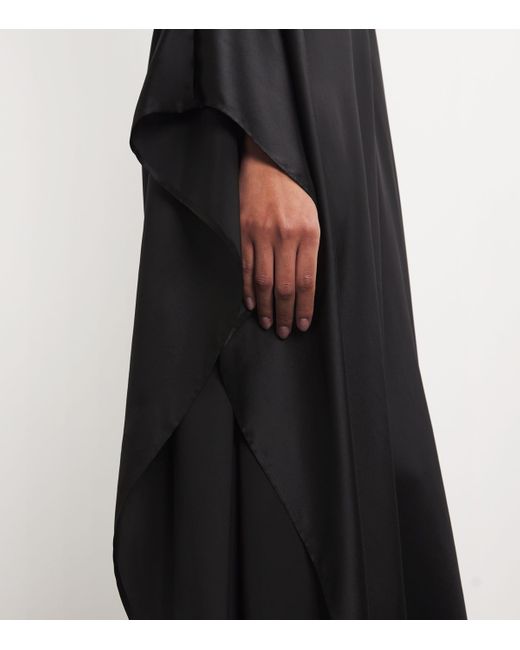 ‎Taller Marmo Black Silk Szatin Maxi Dress