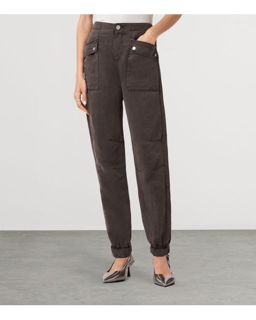 AllSaints Brown Val Cargo Trousers