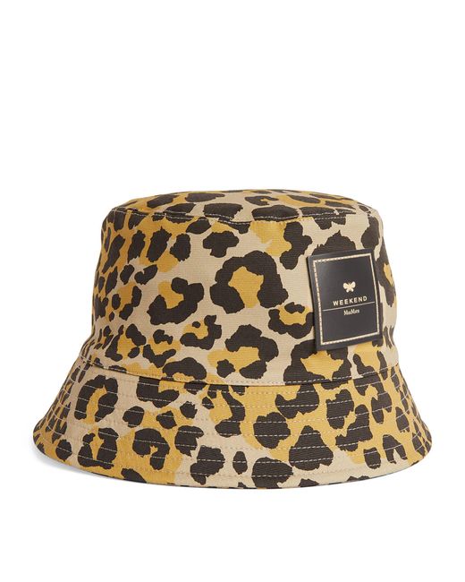 Weekend by Maxmara Metallic Leopard Print Bucket Hat