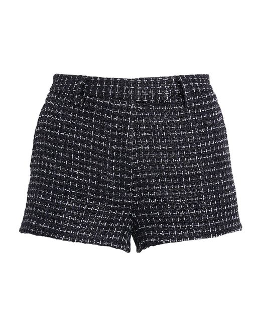 Alessandra Rich Blue Tweed Sequinned Shorts