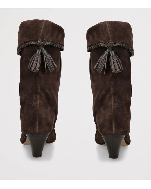 Isabel Marant Brown Suede Dalby Heeled Boots 55