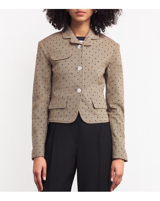 Ganni Brown Patterned Blazer