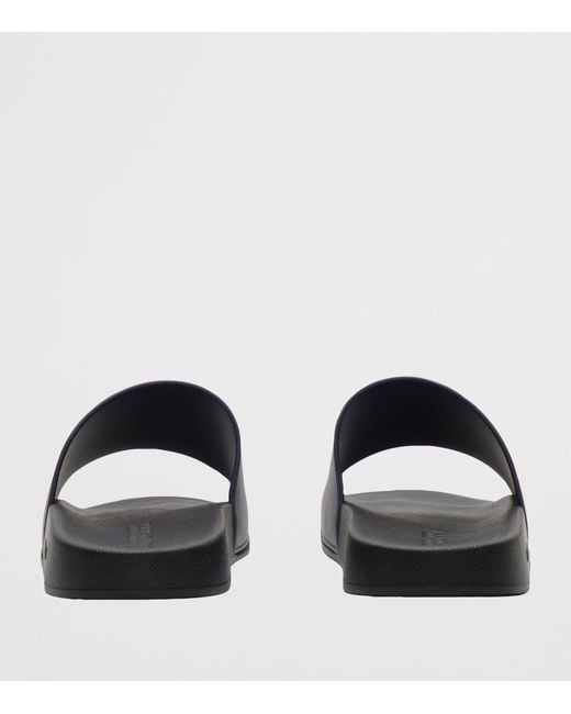 Burberry Black Check Slides for men
