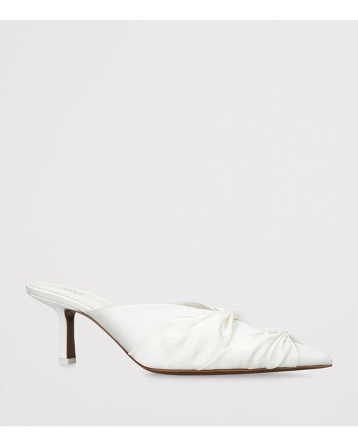 Neous White Satin Geminga Heeled Mules 65