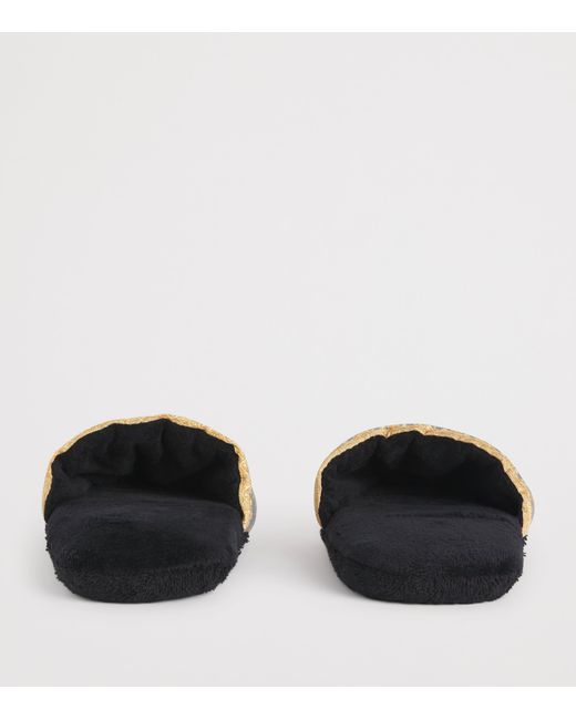 Versace Multicolor Terry Cotton Baroque Slippers