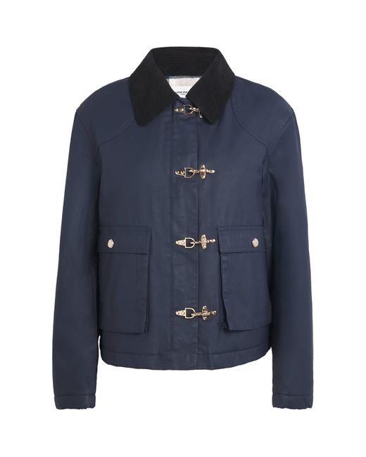 Claudie Pierlot Blue Waxed Cotton Parka