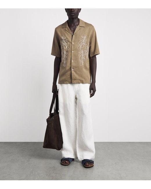 Samsøe & Samsøe Natural Embroidered Saoscar Shirt for men