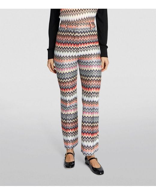 Missoni Gray Zigzag Tailored Trousers
