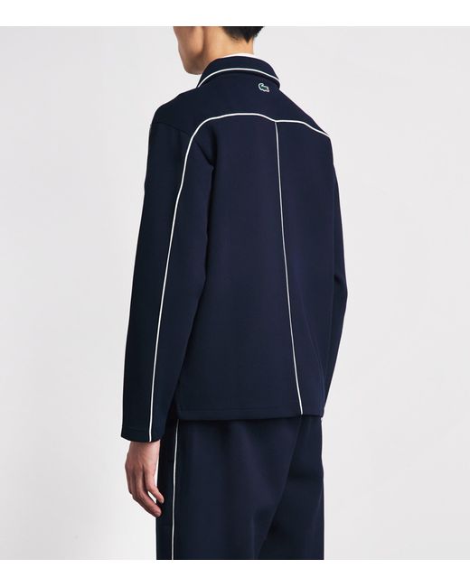 Lacoste Blue Tennis Heritage Zip-Up Sweatshirt for men