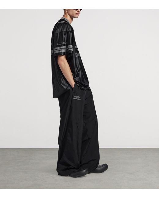 Balenciaga Black Cotton-Blend Technical Trousers for men