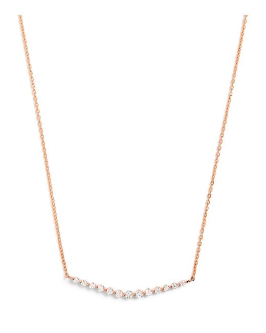 Harrods Metallic And Diamond Graduating Pendant Necklace