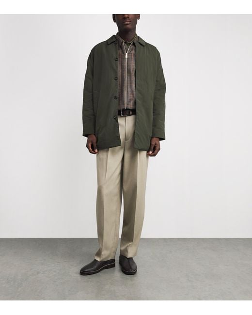 Barbour Green Wadded Lorden Showerproof Jacket for men