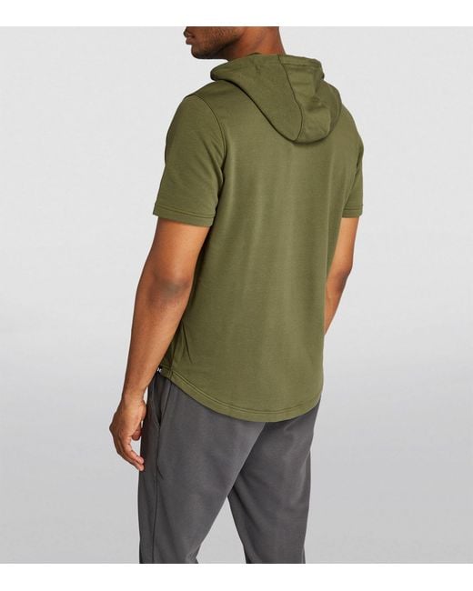 Under Armour Green Project Rock Short-sleeve Hoodie for men