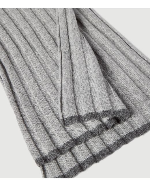Brunello Cucinelli Gray Cashmere Scarf for men