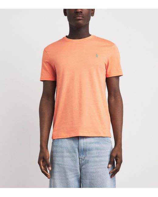 Polo Ralph Lauren Orange Cotton Custom Slim-Fit T-Shirt for men