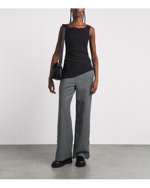 Claudie Pierlot Gray Virgin Wool Trousers