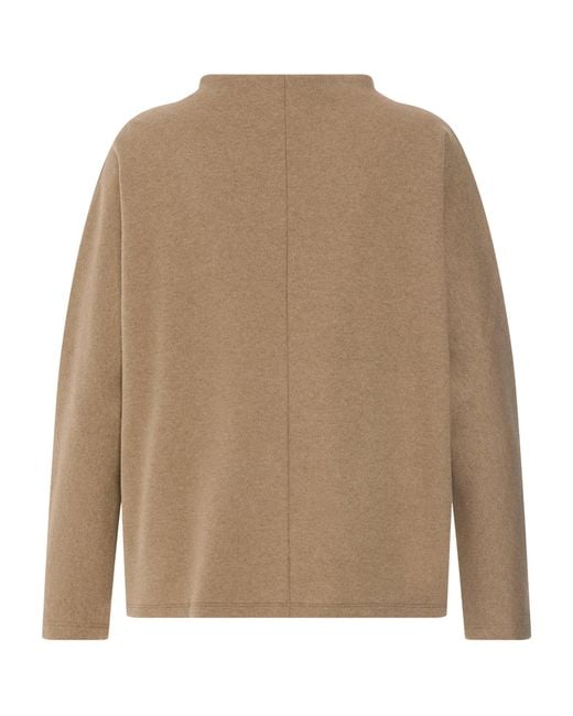 Hanro Brown High-Neck Sweatshirt