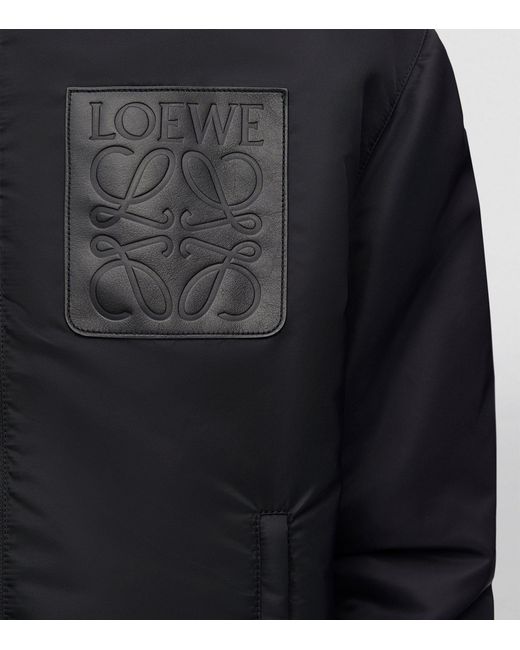 Loewe Black Hooded Bomber Jacket for men