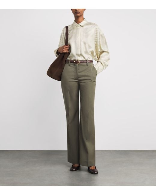 Harrods Brown Leather Slim Belt