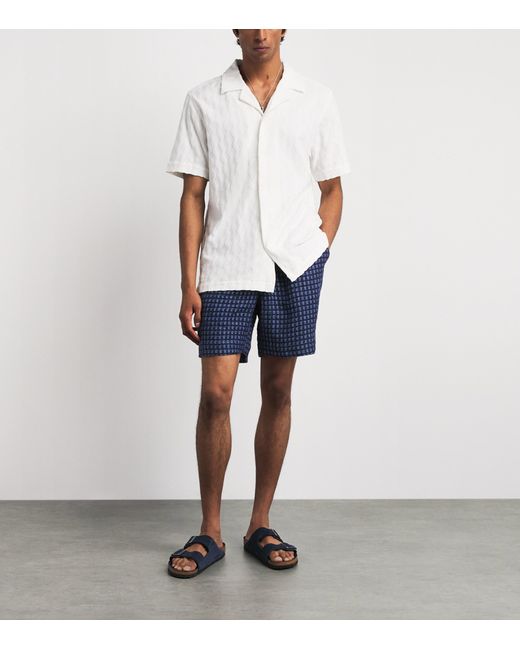 CHE Blue Linen Riita Shorts for men