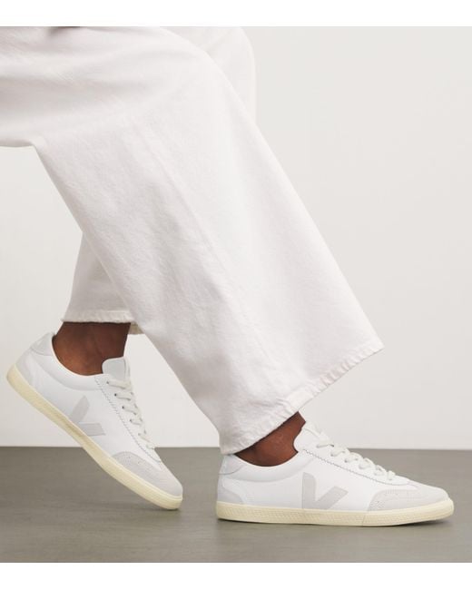 Veja White Leather Volley Sneakers