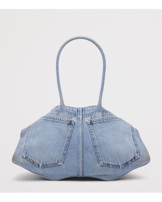 McQueen Blue Denim Manta To-Handle Bag