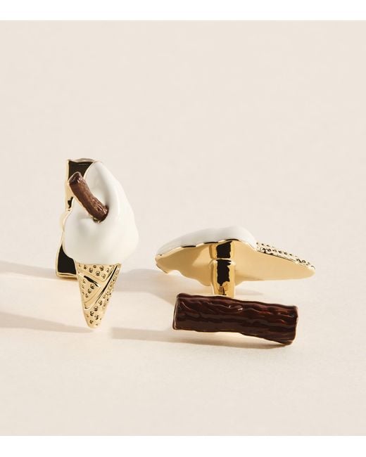 Babette Wasserman Natural Plated Ice Cream Cufflinks for men