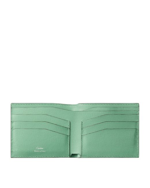 Cartier Green Leather Losange Wallet