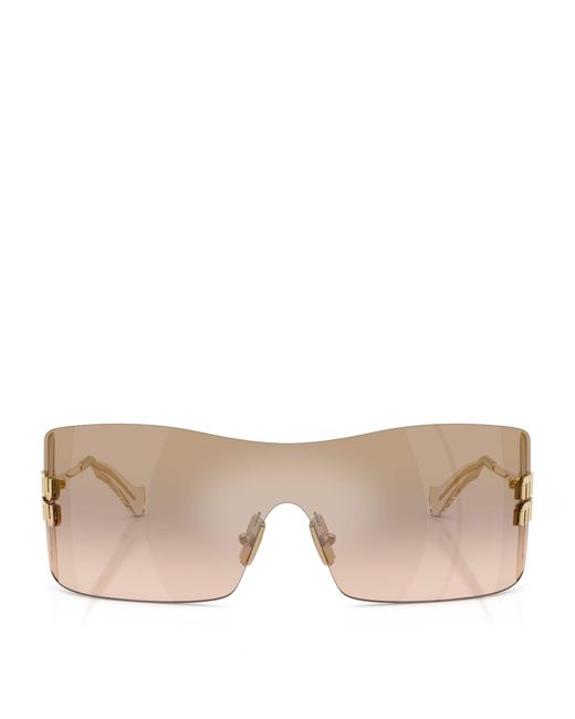 Miu Miu Natural Rimless Shield Sunglasses