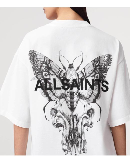 AllSaints White Organic Cotton Halis Amelie T-Shirt