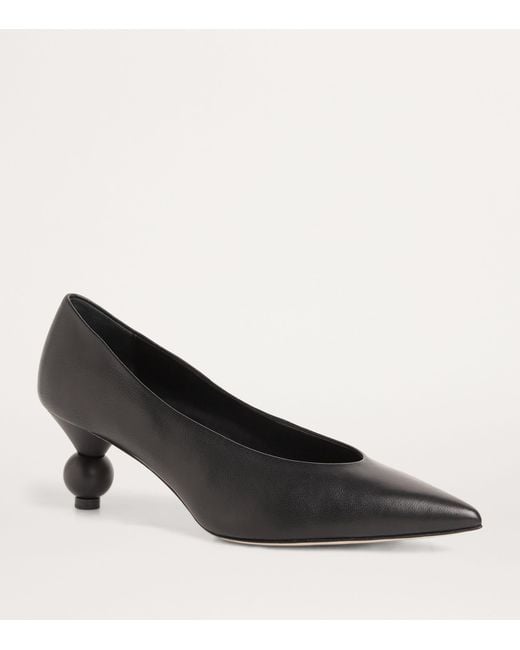 Weekend by Maxmara Gray Leather Renza Pumps 65