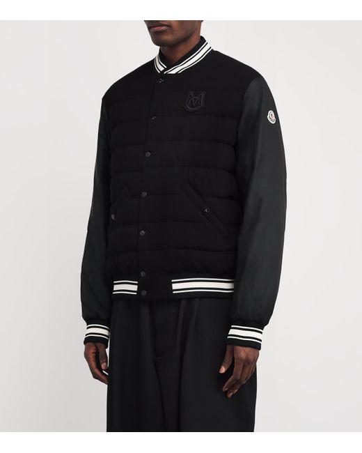 Moncler Black Reversible Bouchet Varsity Bomber Jacket for men