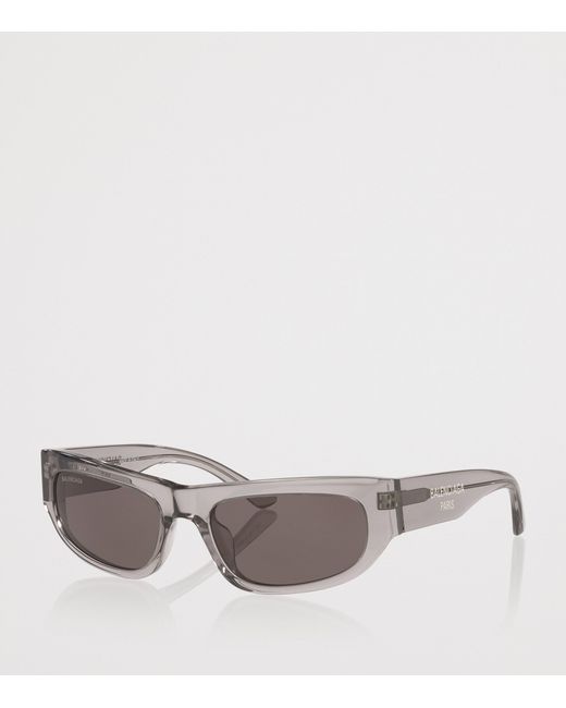 Balenciaga Gray Rectangular Sunglasses