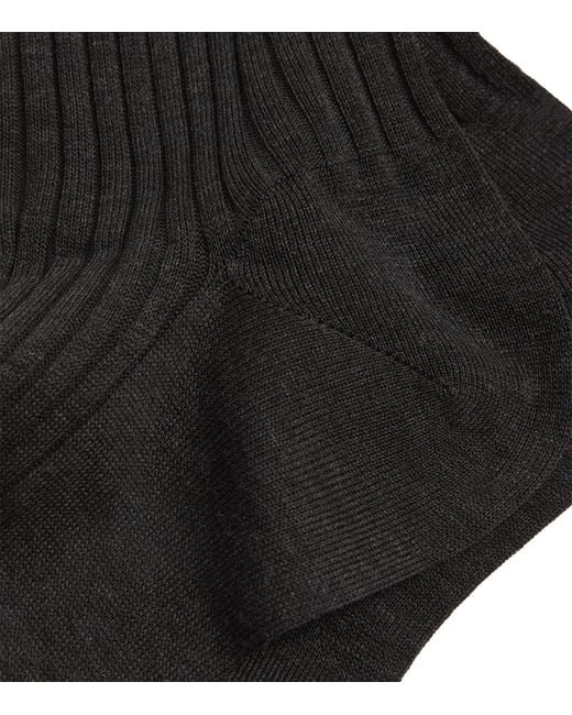 Pantherella Black Ribbed Danvers Socks for men
