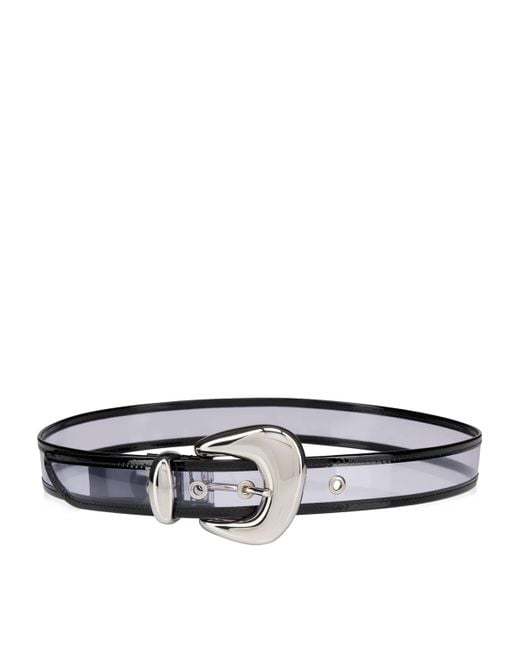 Christian Louboutin Black Bubble Pvc Patent Leather Belt
