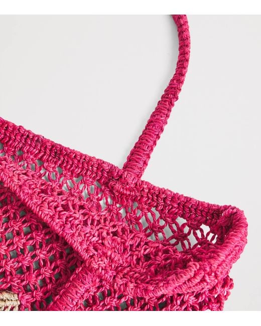 The Jacksons Pink Mini Jute Ciao Tracy Tote Bag