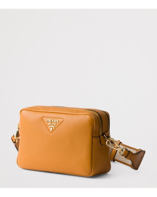 Prada Brown Small Leather Cross-Body Bag