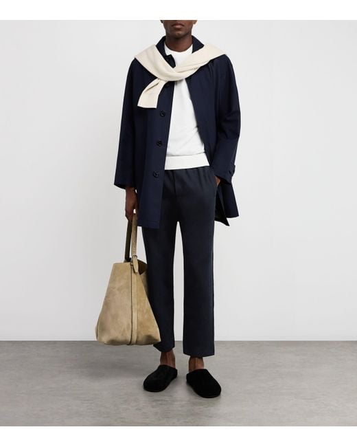 Brioni Blue Cotton-Blend Sweatpants for men