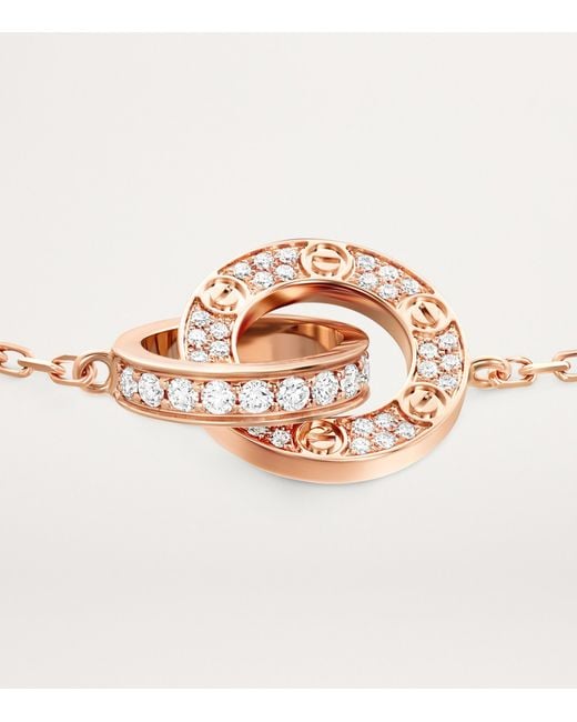 Cartier Metallic And Diamond Love Chain Bracelet