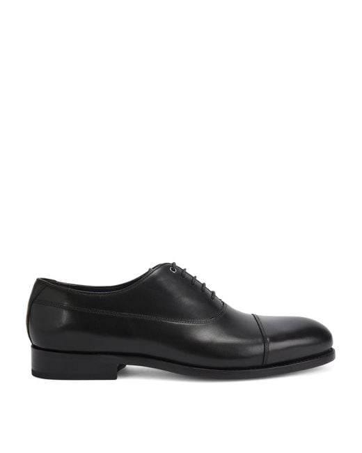 Kurt Geiger Black Leather Sloane Oxford Shoes for men