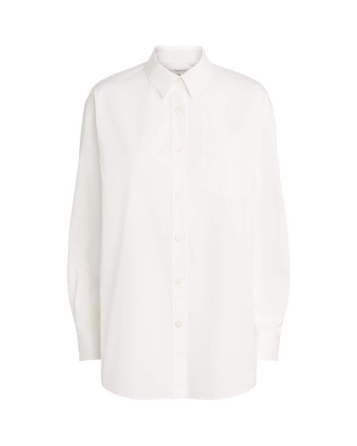 Lafayette 148 New York White Cotton Oversized Shirt