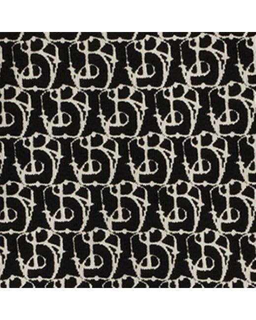 Burberry Black Wool-Blend Jacquard B Charm Sweater