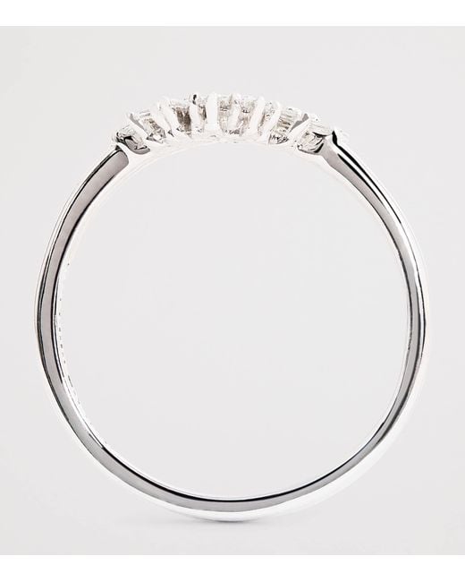 Suzanne Kalan White And Diamond Classic Small Heart Ring